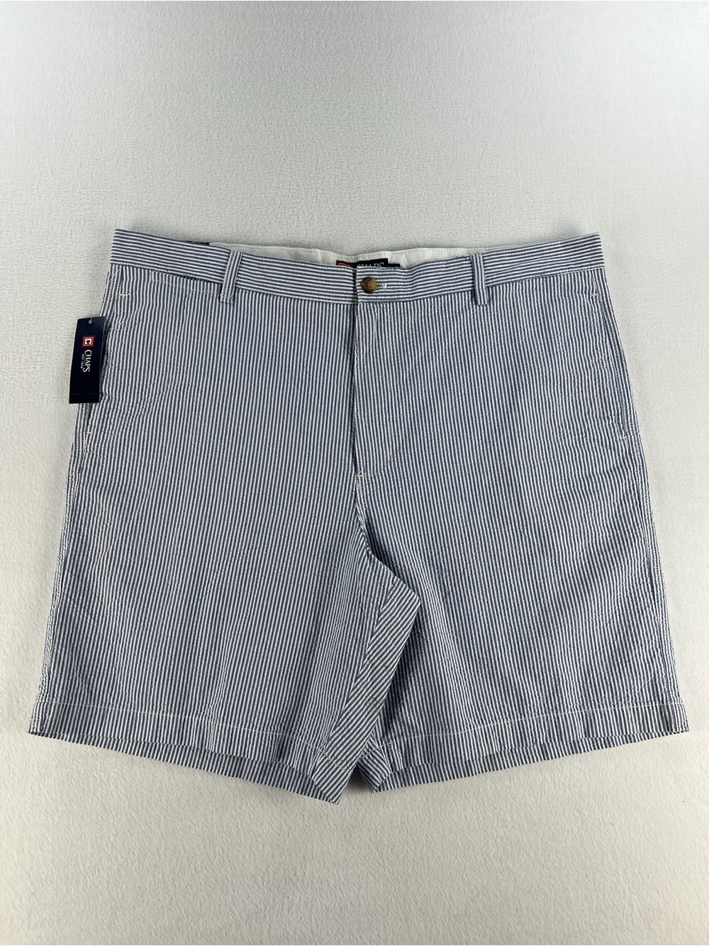 NWT Chaps Ralph Lauren Mens Seersucker Flat Front Classic Shorts Mens Size 42